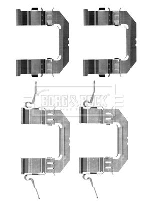 BORG & BECK Комплектующие, колодки дискового тормоза BBK1244